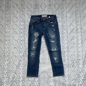 Garage Distressed Denim Capris